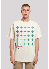 F4NT4STIC Herren T-Shirt "Kreuze Blau", beige, casual, Gr. S, Obermaterial: 100% Baumwolle, Shirts, Print