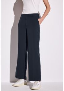 Cecil Damen Stoffhose, blau, casual, Gr. 38, unifarben, Stoff, 88% Polyester, 12% Elasthan, Hosen, im Loose Fit