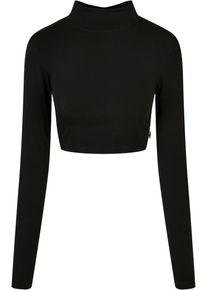 Urban Classics Damen Langarmshirt "Urban Classics Damen", schwarz, casual, Gr. XL, unifarben, 95% Baumwolle, 5% Elasthan, Shirts