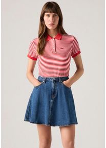 Levi's LEVI'S Damen Poloshirt "Slim Polo Neutrals"marigold stripe mars, casual, Gr. S, Obermaterial: 95% Baumwolle, 5% Elasthan, Shirts
