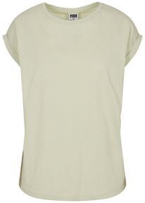 Urban Classics Herren Kurzarmshirt "Urban Classics Damen Ladies Extended Shoulder Tee", grün, casual, Gr. M, unifarben, 100% Baumwolle, Shirts