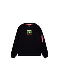 Herren Sweater "Alpha Industries Men - Sweatshirts Satin Logo Sweater", schwarz, Gr. M, Alpha Industries, Obermaterial: 80% Baumwolle, 20% Polyester,