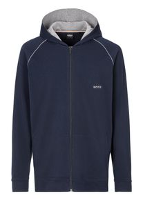 BOSS Herren Sweatjacke "B-Mix&Match J", Gr. 4XL, blau, Sweatware, Obermaterial: 95% Baumwolle, 5% Elasthan, unifarben, kontrastfarbene Details,