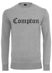 MisterTee Herren Rundhalspullover "MisterTee Herren Compton Crewneck", grau, casual, Gr. XL, unifarben, 90% Baumwolle, 10% Polyester, Pullover