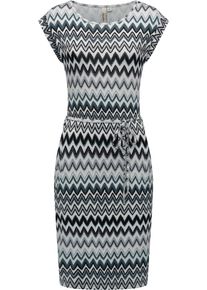 Ragwear Damen Sommerkleid "Taggien Print", grau, casual, Gr. S, Material: 95% Viskose, 5% Elasthan, Kleider, Leichtes, bequemes Midikleid mit Muster