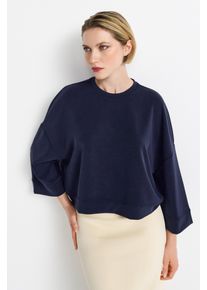 RICHROYAL Damen Kurzarmshirt "Tencel peached Shirt", blau, casual, Gr. S, Sweatware, Obermaterial: 52% Modal, 42% Polyester, 6% Elasthan, Shirts,