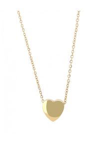 Adelia´s ADELIA ́S Damen Kette mit Anhänger "Neuheit 2025 - Damen Edelstahl Halskette mit Anhänger Herz", unbekannt, Edelstahlgold, herz, Edelstahl, Halsketten
