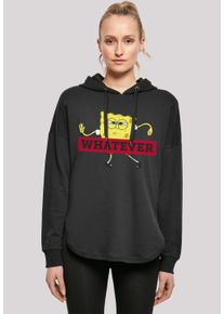 F4NT4STIC Damen Kapuzenpullover "Spongebob Schwammkopf WHATEVER", schwarz, casual, Gr. M, Obermaterial: 100% Baumwolle, Pullover, Print