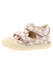 Naturino Kinder Sandale "PUFFY PR CHAMOMILE", Gr. 25, rosa, Veloursleder, bedruckt, geblümt, festlich, Schuhe, Barfußschuh mit weicher Laufsohle,