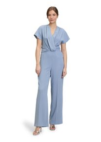 Vera Mont Damen Overall "Vera Mont Jumpsuit mit Raffung", blau, elegant, Gr. 44, Obermaterial: 100% Polyester. Futter: 100% Polyester., Overalls,