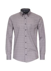 Casamoda Herren Langarmhemd "Casamoda Freizeithemd Print", rot, Gr. XL, bedruckt, 100% Baumwolle, Hemden