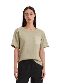 Marc O'Polo MARC O'POLO Damen T-Shirt "mit aufgesetzter Satin-Tasche", beige, Basic, Gr. L, unifarben, Obermaterial: 100% Baumwolle, Shirts