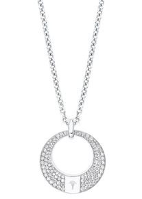 JOOP! JOOP Damen Kette mit Anhänger "Kornblume, 2026875", Silber 925 (Sterlingsilber), L: 75cm, bunt, Silber 925 (Sterlingsilber), Halsketten, mit Zirkonia