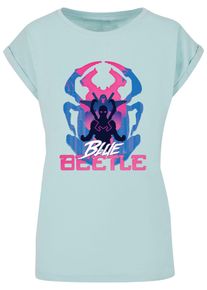 ABSOLUTE CULT Herren T-Shirt "ABSOLUTE CULT Damen Ladies Blue Beetle - Posing T-Shirt", blau, casual, Gr. S, unifarben, 100% Baumwolle, Shirts