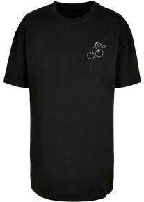 Merchcode Herren T-Shirt "Merchcode Damen Ladies Cherry Oversized Boyfriend Tee", schwarz, casual, Gr. 5XL, bedruckt, 100% Baumwolle, Shirts
