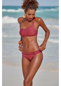s.Oliver Damen Bustier-Bikini-Top "Rome", rot, Gr. 32, unifarben, Microfaser, Polyamid, Bikini-Oberteile, mit One-Shoulder-Form