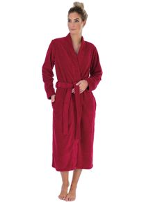 WEWO-Fashion Damenbademantel WEWO FASHION, L:120cm in Gr. XL, rot, Kunstfaser, Hausmäntel, "5001", Micro-Velour