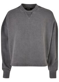 Urban Classics Damen Sweater "Urban Classics Damen Ladies Heavy Terry Garment Dye Crewneck", schwarz, Gr. XL, 100% Baumwolle, Sweatshirts