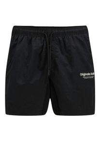Jack & Jones PlusSize Herren Badeshorts "JPSTNAXOS JJSWIM SHORTS VESTERBRO SN PLS", schwarz, modisch, Gr. 46, JACK & JONES PLUSSIZE, unifarben, Polyester, Badehosen