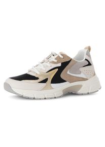 Gabor Damen Keilsneaker "FLORENZ", Gr. 36, beige, Textil, Ziegenveloursleder, Kalbsleder, sportlich, Schuhe, Freizeitschuh, Halbschuh, Schnürer in