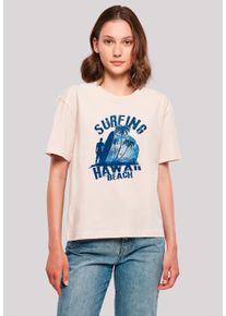 F4NT4STIC Damen T-Shirt "Hawaii Surf Beach Summer", pink, casual, Gr. S, Obermaterial: 100% Baumwolle, Shirts, Premium Qualität