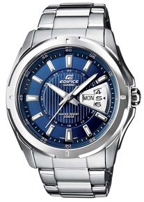 CASIO EDIFICE Herren Quarzuhr, blau, Armbanduhren, Armbanduhr, Herrenuhr, bis 10 bar wasserdicht, Datum, Wochentag