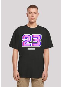F4NT4STIC Herren T-Shirt "Pixel 23 pink", schwarz, casual, Gr. L, Obermaterial: 100% Baumwolle, Shirts, Print