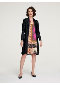 Heine Damen Longstrickjacke, schwarz, Gr. 40, unifarben, 80% Viskose, 20% Polyamid, Strickjacken