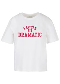 MISS TEE Herren T-Shirt "Miss Tee Damen Lil Dramatic Tee", weiß, casual, Gr. XL, bedruckt, 100% Baumwolle, Shirts