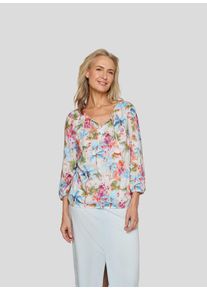 Rabe Damen Klassische Bluse "Bluse", orange, feminin, Gr. 44, geblümt, 100%Viskose, Blusen