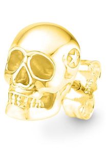 Bruno Banani Herren Single-Ohrstecker "Schmuck Geschenk Silber 925 Ohrschmuck Ohrring Single Scull Totenkopf", Silber 925 (Sterlingsilber), gold,