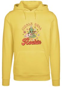F4NT4STIC Damen Kapuzenpullover "Jingle Bell Rockin Christmas", gelb, casual, Gr. L, Obermaterial: 65% Baumwolle, 35% Polyester, Pullover, Premium