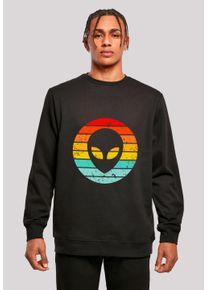 F4NT4STIC Herren Sweatshirt "Alien Retro Sonnenuntergang", schwarz, casual, Gr. L, Obermaterial: 50% Baumwolle, 50% Polyester, Sweatshirts, Premium