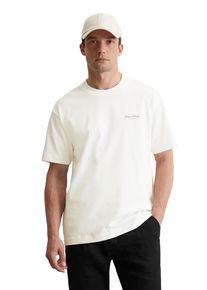 Marc O'Polo MARC O'POLO Herren T-Shirt, weiß, casual, Gr. XXL, Single Jersey, Obermaterial: 100% Baumwolle, Shirts, mit markantem Rücken-Print und Logoprint