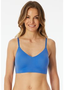 Schiesser Damen Bustier "Invisible Soft", Gr. 36, blau, Obermaterial: 75% Polyamid, 25% Elasthan, casual, BHs, mit sanfter Formgebung