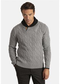 Herren Strickpullover "Meribel", grau, casual, Gr. S, SIR RAYMOND TAILOR, unifarben, 6% Elasthan, 36% Baumwolle, 58% Polyester, Pullover, im