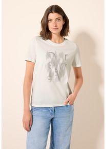 Cecil Damen T-Shirt, weiß, casual, Gr. XXL, bedruckt, Web, 100% Baumwolle, Shirts, mit Rundhalsausschnitt