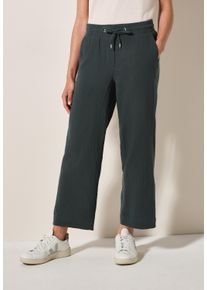Cecil Damen Stoffhoseslate khaki, casual, Gr. XXXL, unifarben, Web, 100% Baumwolle, Hosen, Elastikbund mit Tunnelzug