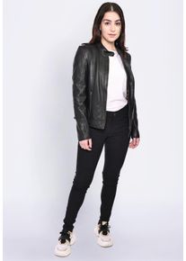 Mustang Damen Lederjacke "31019267", schwarz, Gr. XXL, Obermaterial: 100% Lammleder / Futter: 100% Baumwolle / Ärmelfutter: 100% Polyester, Jacken