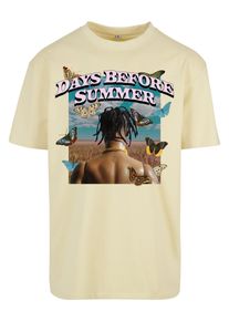 MisterTee Herren Kurzarmshirt "MisterTee Unisex Days Before Summer Oversize Tee", gelb, casual, Gr. L, unifarben, 100% Baumwolle, Shirts