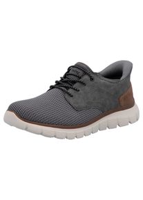 Rieker Herren Slip-On Sneaker "Ready2GO", Gr. 45, grau, Lederimitat, Textil, sportlich, Schuhe, Schlupfschuh, Halbschuh, Freizeitsneaker mit Gummizug