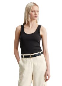 Marc O'Polo MARC O'POLO Damen T-Shirt "aus elastischem Rippjersey", schwarz, casual, Gr. XL, unifarben, Obermaterial: 97% Baumwolle, 3% Elasthan, Shirts