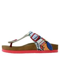 DOGO Damen Zehentrenner "Lila Cubic Faces Damen Sandalen/ Sandaletten / Female", Gr. 39, bunt, Lederimitat, Schuhe, Vegan