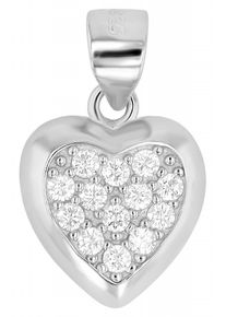 Adelia´s ADELIA ́S Damen Ketten-Anhänger "Neuheit 2025 - zeitloser Herz Anhänger aus 925 Sterling Silber", Silber 925 (Sterlingsilber), silber, Silber 925