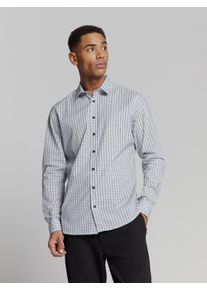 NO EXCESS Herren Langarmhemd "NO EXCESS Bedrucktes hemd", blau, casual, Gr. XXL, 97% Baumwolle, 3% Elasthan, Hemden