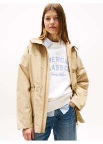 Tommy Hilfiger Damen Windbreaker "COTTON NYLON REG PARKA", beige, casual, Gr. XL, unifarben, Web, Obermaterial: 64% Baumwolle, 36% Polyamid, Jacken