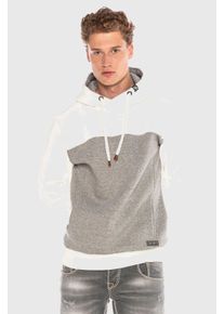 Cipo & Baxx CIPO & BAXX Herren Kapuzenpullover "Sweatshirts", beige, casual, Gr. XL, unifarben, 70% Baumwolle;30% Polyester, Pullover, im Kontrast-Look