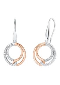 Amor Damen Paar Ohrhaken "2026275", Silber 925 (Sterlingsilber), rosa, Silber 925 (Sterlingsilber), Ohrringe, mit Zirkonia (synth.)