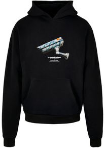 Herren Sweatshirt "Upscale by Mister Tee Herren CCTV Ultraheavy Oversize Hoodie", schwarz, Gr. S, UPSCALE BY MISTER TEE, unifarben, 100% Baumwolle,