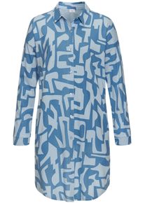 s.Oliver Damen Nachthemd, Gr. 32, blau, Single Jersey, Obermaterial: 50% Baumwolle, 50% Viskose, modisch, Kleider, mit grafischem Print